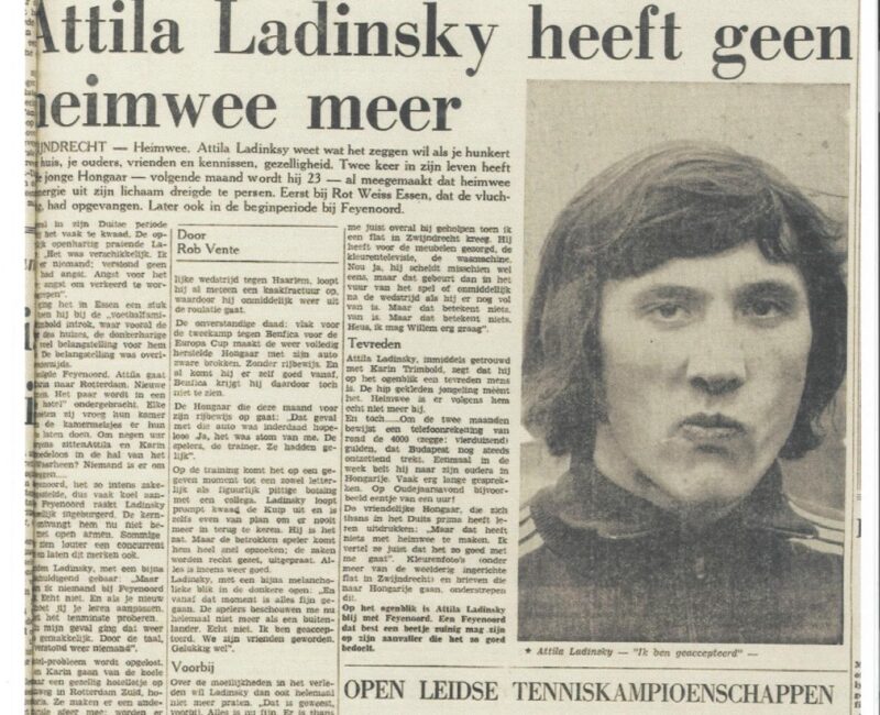 Attila Ladinsky átigazolása a Feyenoordból az Anderlechthez