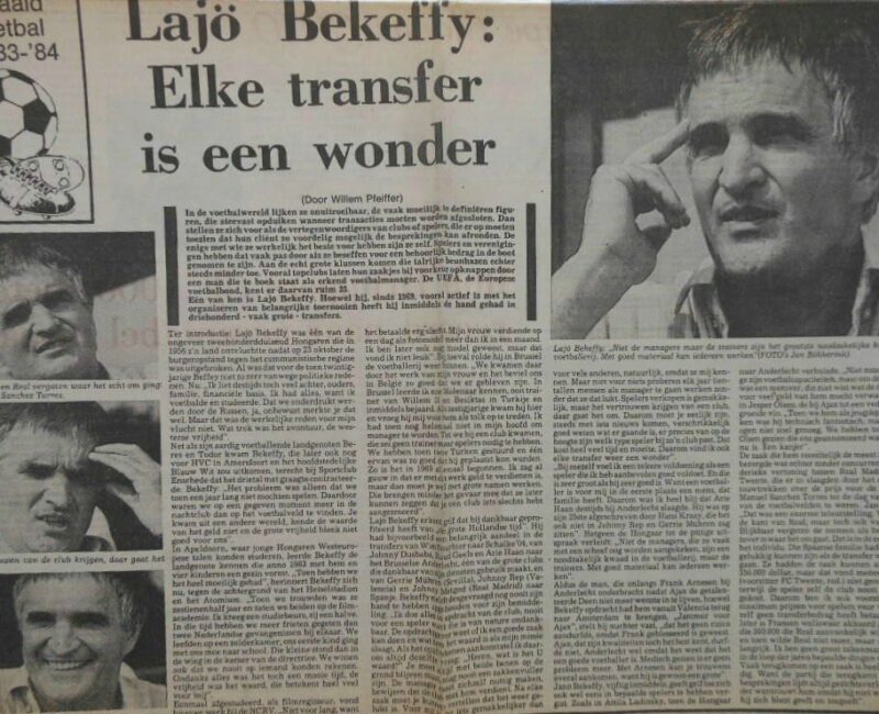 Békeffy Jenő „Minden átigazolás egy csoda” 1984 Belgium