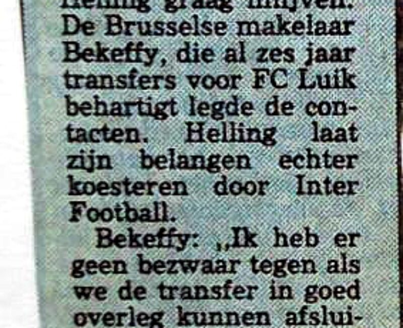 Békeffy Jenő, Van Helling