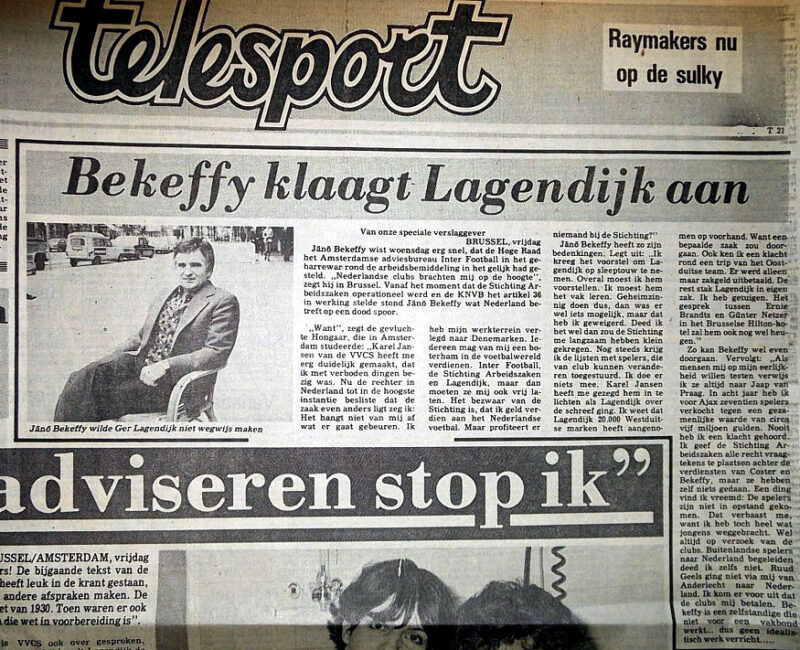 Békeffy Jenő, Ger Lagendijk