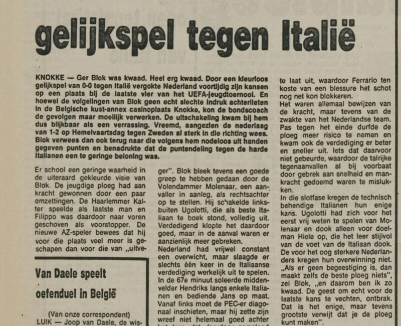 Joop Van Daele, Békeffy Jenő, 1977