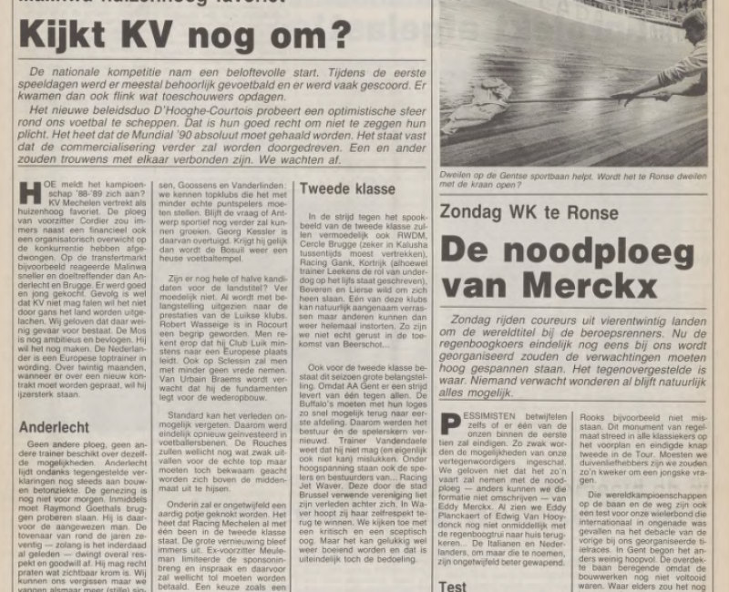 Anderlecht – Békeffy – Raymond Goethals -Sport Menedzser